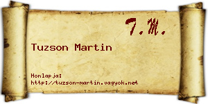 Tuzson Martin névjegykártya