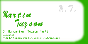 martin tuzson business card